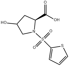 4-HYDROXY-1-(2-THIENYLSULFONYL)-2-PYRROLIDINECARBOXYLIC ACID Struktur