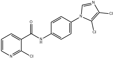 N-(4-(4,5-DICHLOROIMIDAZOLYL)PHENYL)(2-CHLORO(3-PYRIDYL))FORMAMIDE Struktur