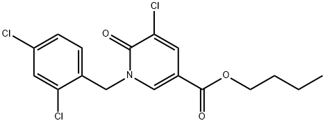 BUTYL 5-CHLORO-1-(2,4-DICHLOROBENZYL)-6-OXO-1,6-DIHYDRO-3-PYRIDINECARBOXYLATE Struktur