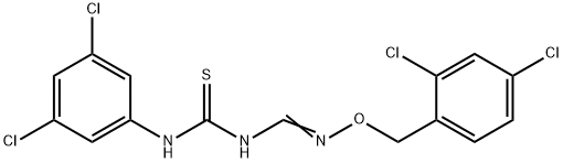 N-(([(2,4-DICHLOROBENZYL)OXY]IMINO)METHYL)-N'-(3,5-DICHLOROPHENYL)THIOUREA Struktur