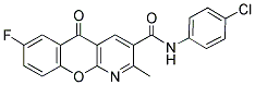 N-(4-CHLOROPHENYL)-7-FLUORO-2-METHYL-5-OXO-5H-CHROMENO[2,3-B]PYRIDINE-3-CARBOXAMIDE Struktur