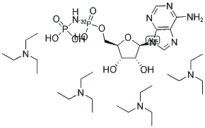 5'-ADENYLYL-IMIDODIPHOSPHATE, [ALPHA-32P] TETRA-TRIETHYLAMMONIUM SALT Struktur