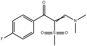 3-(DIMETHYLAMINO)-1-(4-FLUOROPHENYL)-2-(METHYLSULFONYL)-2-PROPEN-1-ONE Struktur