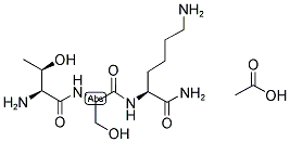 H-THR-SER-LYS-NH2 ACOH Struktur