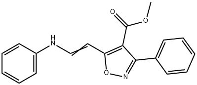 METHYL 5-(2-ANILINOVINYL)-3-PHENYL-4-ISOXAZOLECARBOXYLATE Struktur