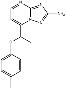 7-[1-(4-METHYLPHENOXY)ETHYL][1,2,4]TRIAZOLO[1,5-A]PYRIMIDIN-2-AMINE Struktur