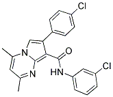 N-(3-CHLOROPHENYL)-7-(4-CHLOROPHENYL)-2,4-DIMETHYLPYRROLO[1,2-A]PYRIMIDINE-8-CARBOXAMIDE Struktur