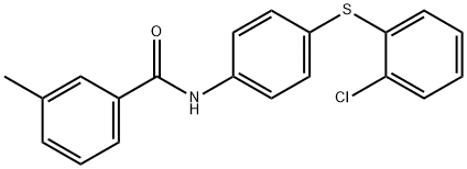 N-(4-[(2-CHLOROPHENYL)SULFANYL]PHENYL)-3-METHYLBENZENECARBOXAMIDE Struktur