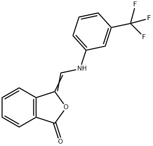 3-([3-(TRIFLUOROMETHYL)ANILINO]METHYLENE)-2-BENZOFURAN-1(3H)-ONE Struktur