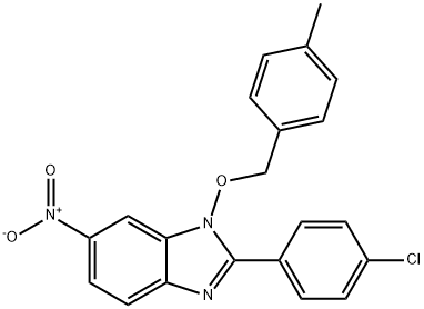 2-(4-CHLOROPHENYL)-1-[(4-METHYLBENZYL)OXY]-6-NITRO-1H-1,3-BENZIMIDAZOLE Structure