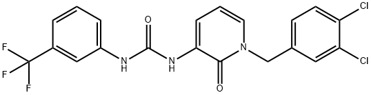 N-[1-(3,4-DICHLOROBENZYL)-2-OXO-1,2-DIHYDRO-3-PYRIDINYL]-N'-[3-(TRIFLUOROMETHYL)PHENYL]UREA Struktur