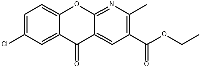 ETHYL 7-CHLORO-2-METHYL-5-OXO-5H-CHROMENO[2,3-B]PYRIDINE-3-CARBOXYLATE Struktur