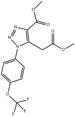 METHYL 5-(2-METHOXY-2-OXOETHYL)-1-[4-(TRIFLUOROMETHOXY)PHENYL]-1H-1,2,3-TRIAZOLE-4-CARBOXYLATE Struktur