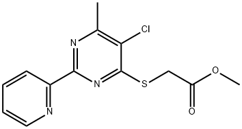 METHYL 2-([5-CHLORO-6-METHYL-2-(2-PYRIDINYL)-4-PYRIMIDINYL]SULFANYL)ACETATE Struktur