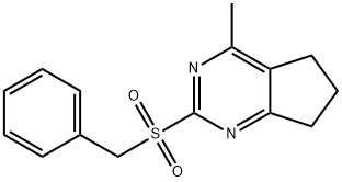 2-(BENZYLSULFONYL)-4-METHYL-6,7-DIHYDRO-5H-CYCLOPENTA[D]PYRIMIDINE Struktur