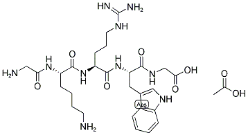 H-GLY-LYS-ARG-TRP-GLY-OH ACETATE SALT Struktur