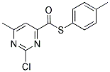 4-METHYLPHENYL 2-CHLORO-6-METHYLPYRIMIDINE-4-CARBOTHIOATE Struktur