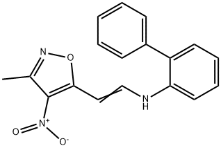 N-[1,1'-BIPHENYL]-2-YL-N-[2-(3-METHYL-4-NITRO-5-ISOXAZOLYL)VINYL]AMINE Struktur