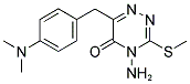 4-AMINO-6-[4-(DIMETHYLAMINO)BENZYL]-3-(METHYLTHIO)-4,5-DIHYDRO-1,2,4-TRIAZIN-5-ONE Struktur