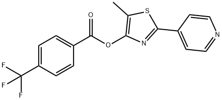 5-METHYL-2-(4-PYRIDINYL)-1,3-THIAZOL-4-YL 4-(TRIFLUOROMETHYL)BENZENECARBOXYLATE Struktur