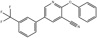 2-PHENOXY-5-[3-(TRIFLUOROMETHYL)PHENYL]NICOTINONITRILE Struktur