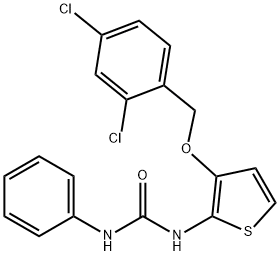 N-(3-[(2,4-DICHLOROBENZYL)OXY]-2-THIENYL)-N'-PHENYLUREA Struktur