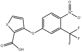 3-[4-NITRO-3-(TRIFLUOROMETHYL)PHENOXY]-2-THIOPHENECARBOXYLIC ACID Struktur