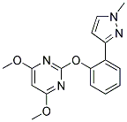 2-[2-(N-METHYLPYRAZOL-3-YL)PHENYLOXY]-4,6-DIMETHOXYPYRIMIDINE Struktur