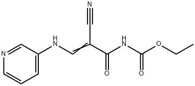 ETHYL N-[2-CYANO-3-(3-PYRIDINYLAMINO)ACRYLOYL]CARBAMATE Struktur