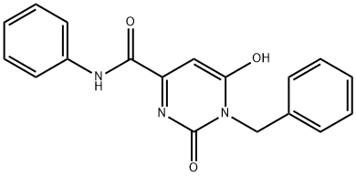 1-BENZYL-6-HYDROXY-2-OXO-N-PHENYL-1,2-DIHYDRO-4-PYRIMIDINECARBOXAMIDE Struktur