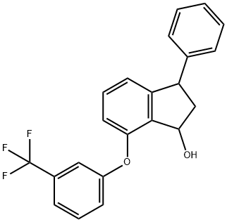 3-PHENYL-7-[3-(TRIFLUOROMETHYL)PHENOXY]-1-INDANOL Struktur