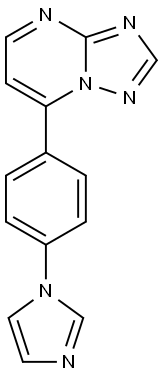 7-[4-(1H-IMIDAZOL-1-YL)PHENYL][1,2,4]TRIAZOLO[1,5-A]PYRIMIDINE Struktur