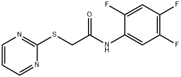 2-(2-PYRIMIDINYLSULFANYL)-N-(2,4,5-TRIFLUOROPHENYL)ACETAMIDE Struktur