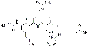 H-GLY-LYS-ARG-TRP-OH ACOH Struktur