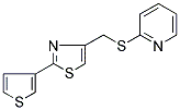 4-[(2-PYRIDYLTHIO)METHYL]-2-(3-THIENYL)-1,3-THIAZOLE Struktur