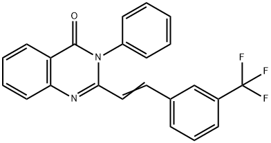 3-PHENYL-2-[3-(TRIFLUOROMETHYL)STYRYL]-4(3H)-QUINAZOLINONE Struktur