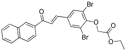 ETHYL 2-(2,6-DIBROMO-4-[3-(2-NAPHTHYL)-3-OXOPROP-1-ENYL]PHENOXY)ACETATE Struktur