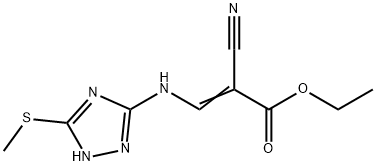 ETHYL 2-NITRILO-3-((4-METHYLTHIO(5H-2,3,5-TRIAZOLYL))AMINO)PROP-2-ENOATE