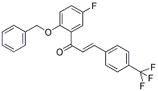 1-[2-(BENZYLOXY)-5-FLUOROPHENYL]-3-[4-(TRIFLUOROMETHYL)PHENYL]PROP-2-EN-1-ONE Struktur