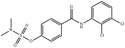 4-[(2,3-DICHLOROANILINO)CARBONYL]PHENYL-N,N-DIMETHYLSULFAMATE Struktur