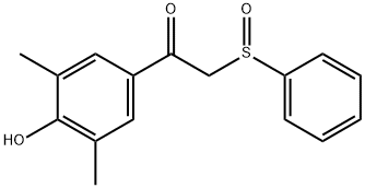 1-(4-HYDROXY-3,5-DIMETHYLPHENYL)-2-(PHENYLSULFINYL)-1-ETHANONE Struktur