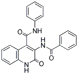 (2-OXO-3-(PHENYLCARBONYLAMINO)(4-HYDROQUINOLYL))-N-BENZAMIDE Struktur