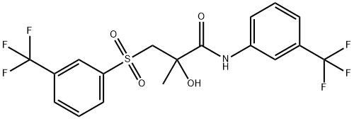 2-HYDROXY-2-METHYL-N-[3-(TRIFLUOROMETHYL)PHENYL]-3-([3-(TRIFLUOROMETHYL)PHENYL]SULFONYL)PROPANAMIDE Struktur