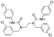 N-(2-[[(4-CHLOROANILINO)CARBONYL](3-CHLOROBENZYL)AMINO]ETHYL)-N-(3-CHLOROBENZYL)-N'-(4-CHLOROPHENYL)UREA Struktur