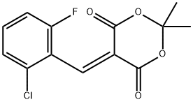 5-((2-CHLORO-6-FLUOROPHENYL)METHYLENE)-2,2-DIMETHYL-1,3-DIOXANE-4,6-DIONE Struktur