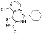 N1-[3-CHLORO-5-(2-CHLOROPHENYL)ISOTHIAZOL-4-YL]-4-METHYLPIPERIDINE-1-CARBOXAMIDE Struktur