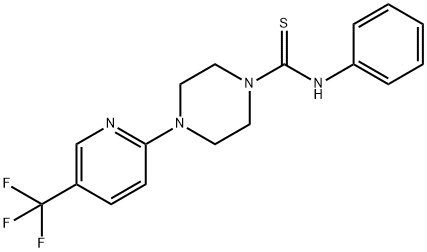 (PHENYLAMINO)(4-(5-(TRIFLUOROMETHYL)(2-PYRIDYL))PIPERAZINYL)METHANE-1-THIONE Struktur