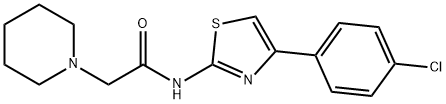 N-[4-(4-CHLOROPHENYL)-1,3-THIAZOL-2-YL]-2-PIPERIDINOACETAMIDE Struktur