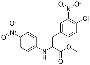 METHYL 3-(4-CHLORO-3-NITROPHENYL)-5-NITRO-1H-INDOLE-2-CARBOXYLATE Struktur