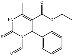 ETHYL 3-FORMYL-6-METHYL-4-PHENYL-2-THIOXO-1,2,3,4-TETRAHYDRO-5-PYRIMIDINECARBOXYLATE Struktur